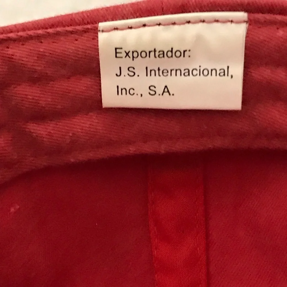 JS International for Cancun Adjustable Pink & Tan Cotton Travel Beach Ball Cap